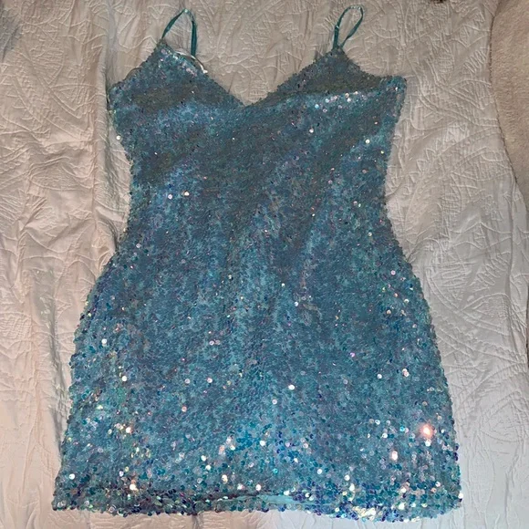 green emerald velvet dress The Sparkle Scene Glitter Mini Dress main image 1